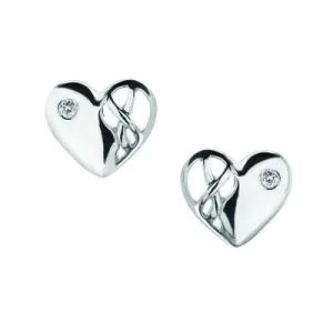 Hot Diamonds Earrings Arabesque Eclipse Heart Silver D