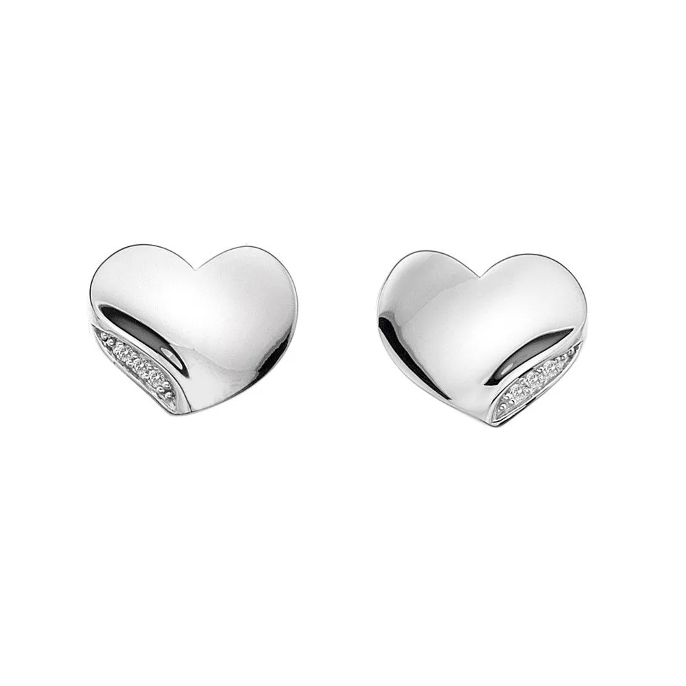Hot Diamonds Earrings Heart Stud Silver