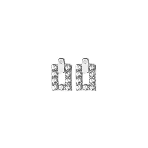 Hot Diamonds Echo Sterling Silver White Topaz Stud Earrings