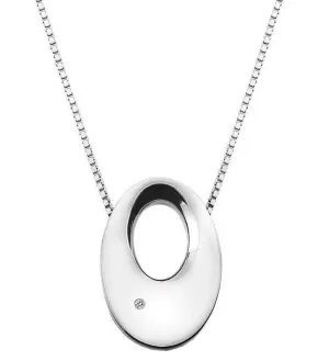 Hot Diamonds Emerge Sterling Silver Open Oval Necklace