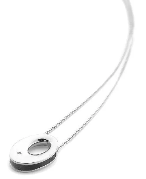 Hot Diamonds Emerge Sterling Silver Open Oval Necklace
