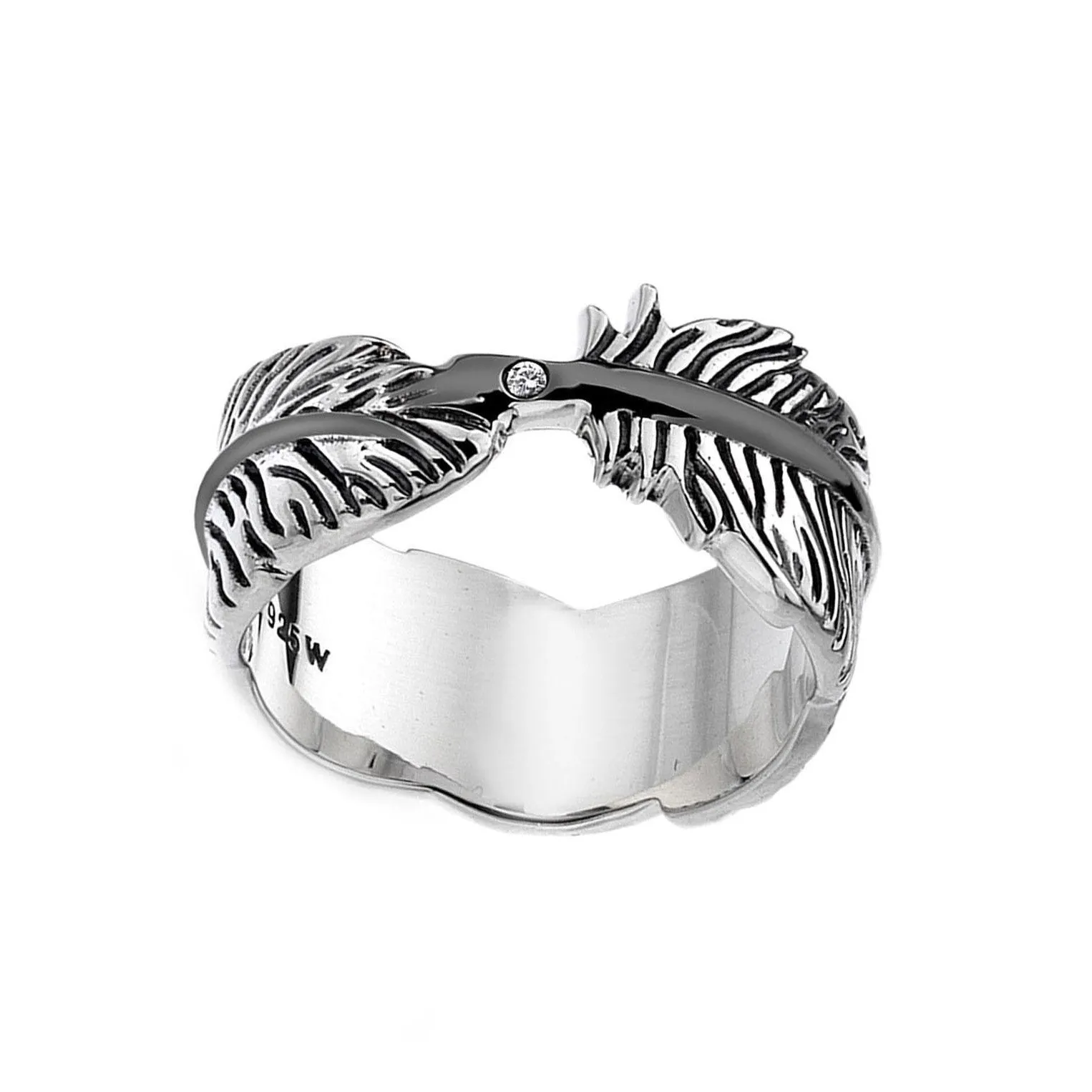 Hot Diamonds Feather Sterling Silver Ring D