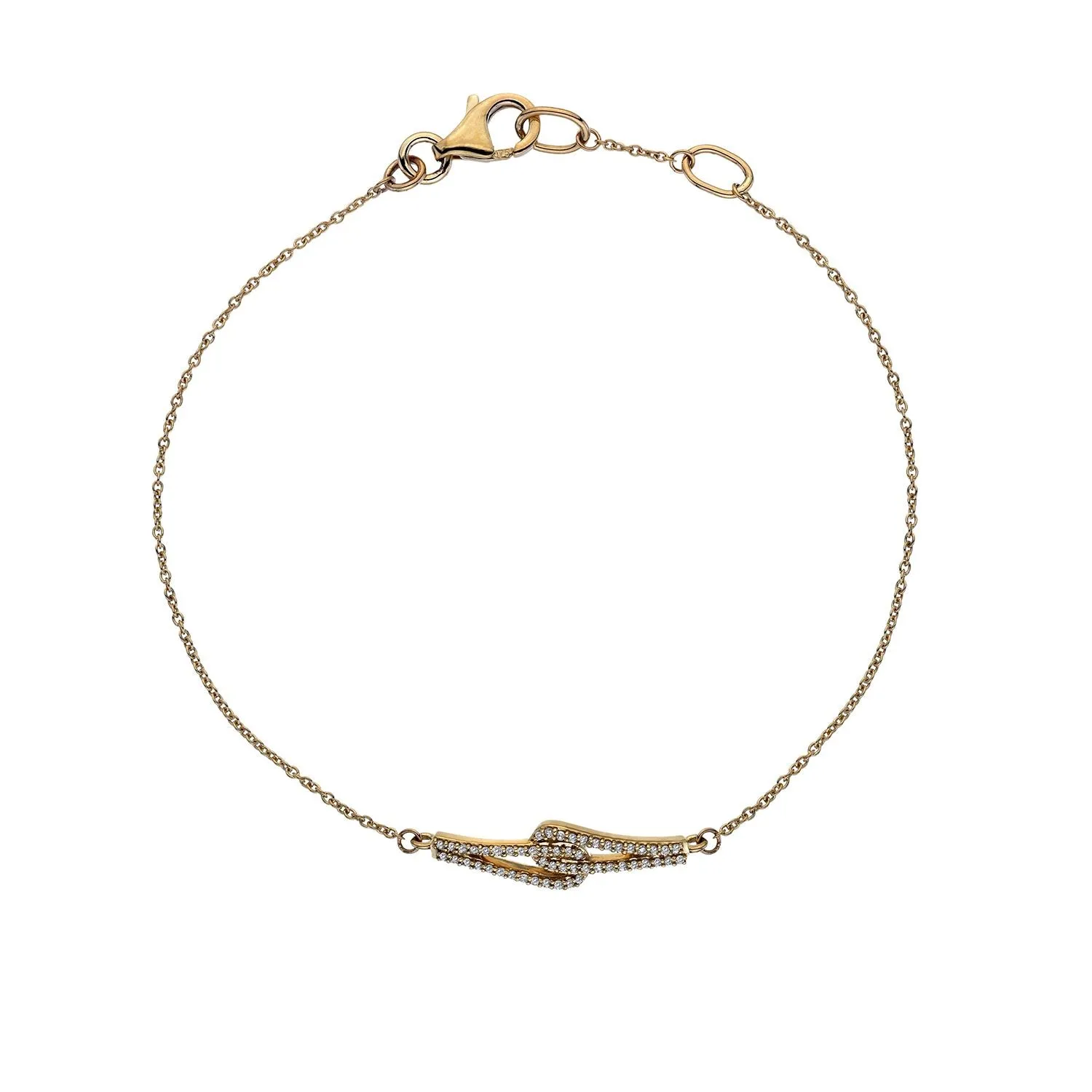 Hot Diamonds Flow 9ct Yellow Gold Bracelet