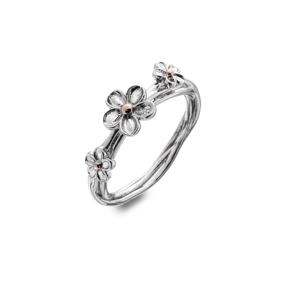 Hot Diamonds Forget Me Not Sterling Silver Ring