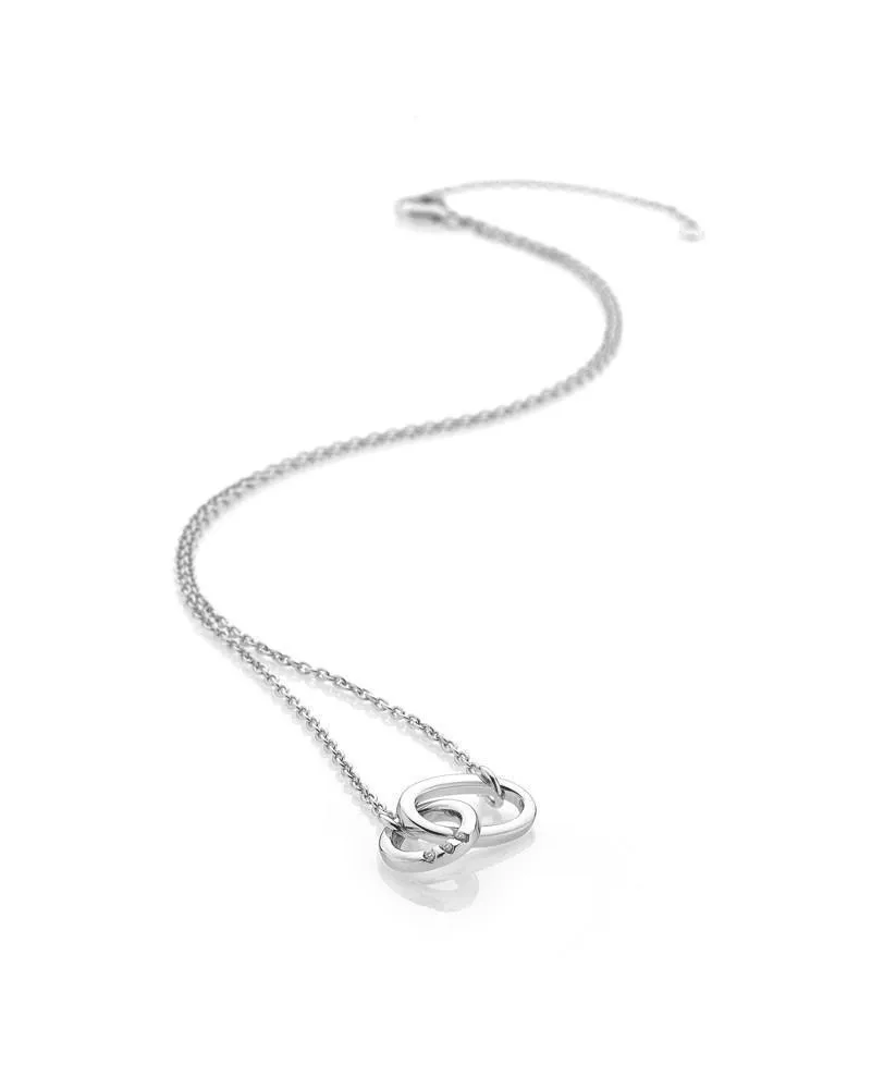 Hot Diamonds Halo Trio Sterling Silver Necklace