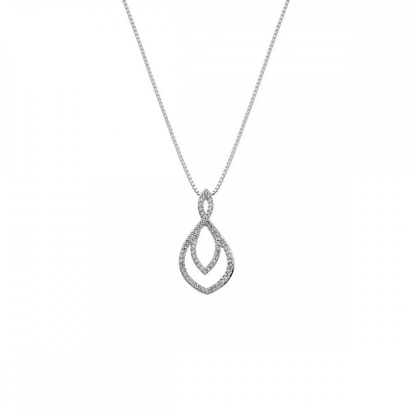Hot Diamonds Harmony Sterling Silver White Topaz Pendant D