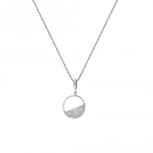 Hot Diamonds Horizon Sterling Silver White Topaz Circle Necklace D