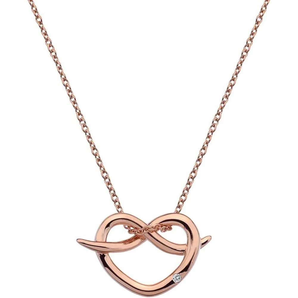 Hot Diamonds Infinity Rose Gold Plated Heart Set