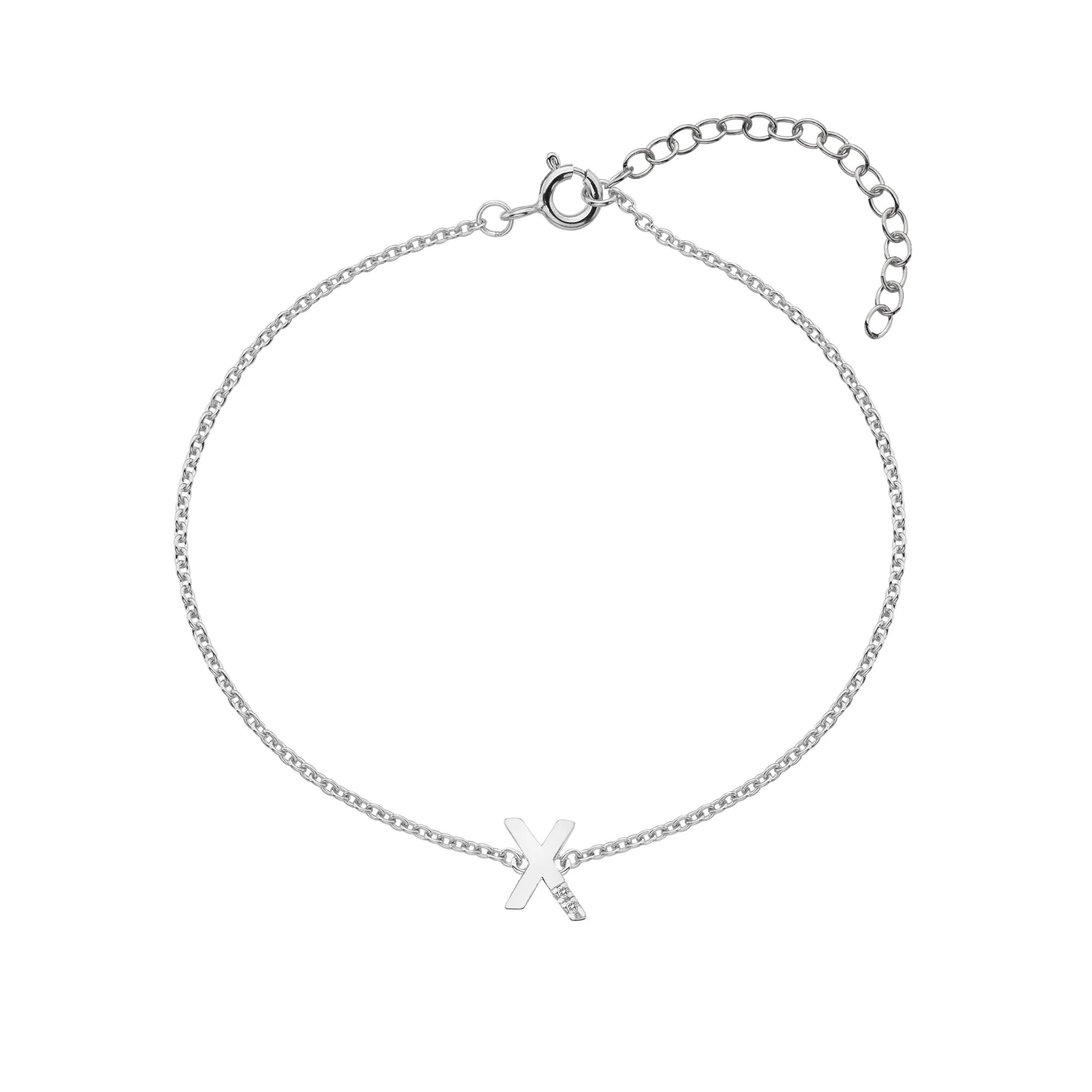Hot Diamonds Love Letters Sterling Silver X Bracelet