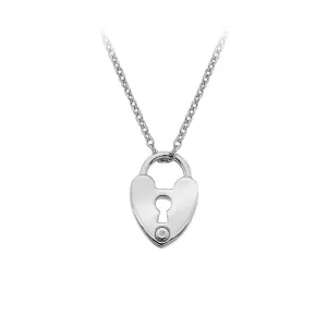 Hot Diamonds Love Sterling Silver Diamond Lock Pendant