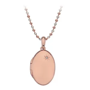 Hot Diamonds Memoirs Oval Rose Gold Plated Locket