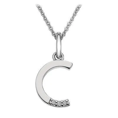 Hot Diamonds Micro 'C' Sterling Silver Necklace