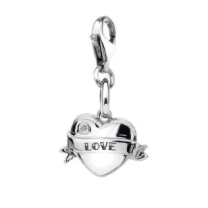 Hot Diamonds Moments Sterling Silver Love Heart Charm