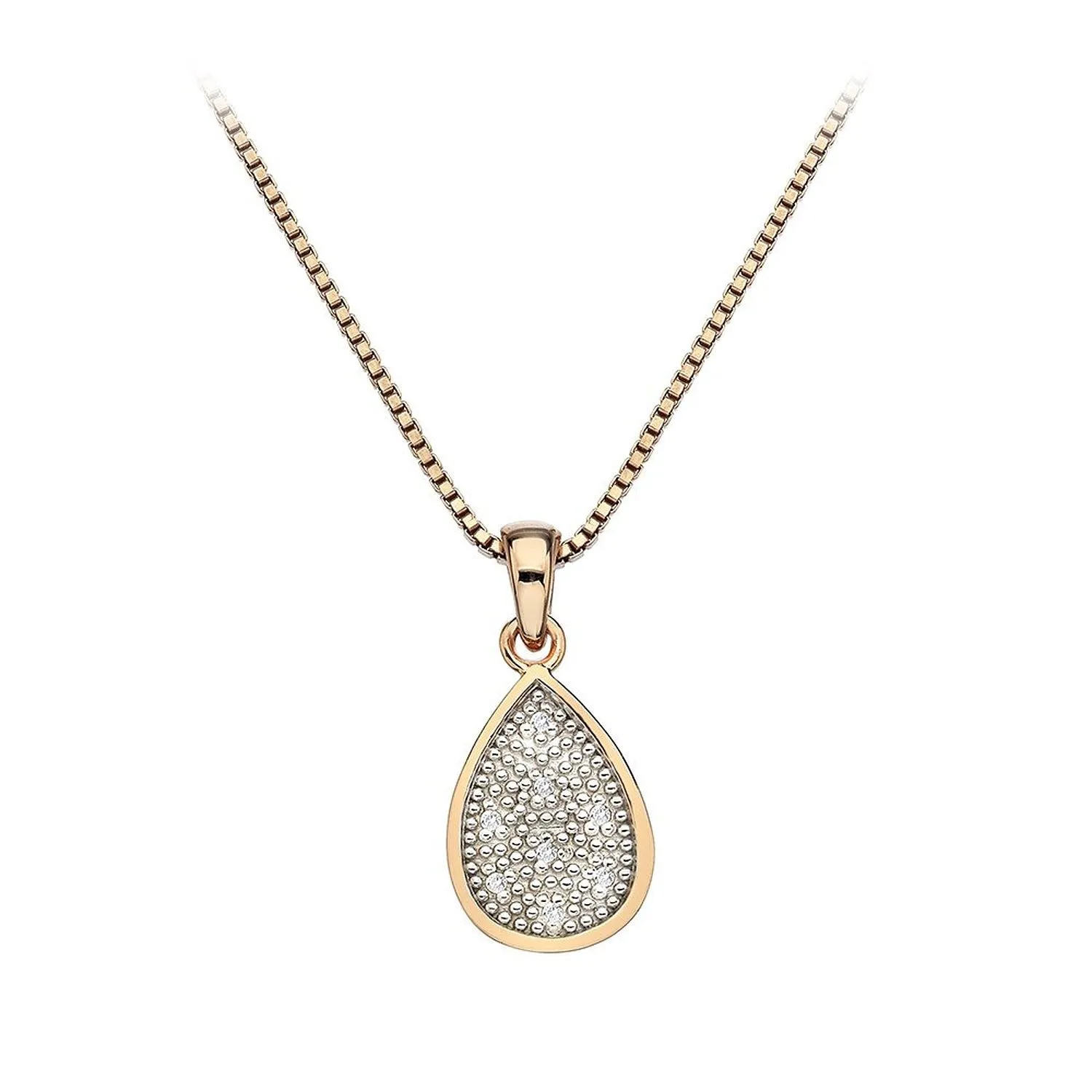 Hot Diamonds Necklace Stargazer Teardrop Rose Gold
