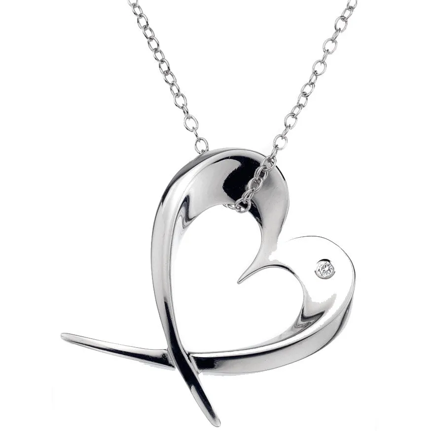 Hot Diamonds Necklaces Entwine Large Heart