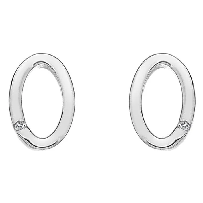Hot Diamonds Orbit Sterling Diamond Stud Earrings
