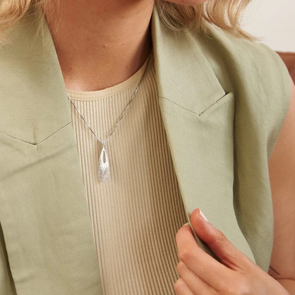 Hot Diamonds Quest Sterling Silver Filigree Teardrop Pendant