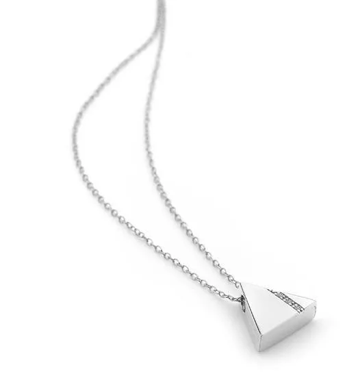 Hot Diamonds Silhouette Sterling Silver Triangle Necklace