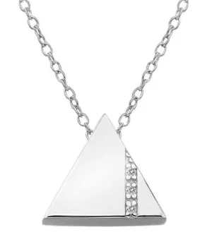 Hot Diamonds Silhouette Sterling Silver Triangle Necklace
