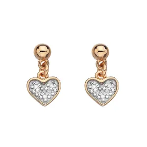 Hot Diamonds Stargazer Sterling Silver and Rose Gold Plated Earrings