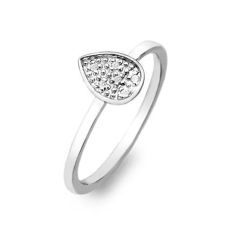 Hot Diamonds Stargazer Sterling Silver Teardrop Ring D
