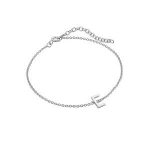 Hot Diamonds Sterling Silver Diamond Letter E Bracelet