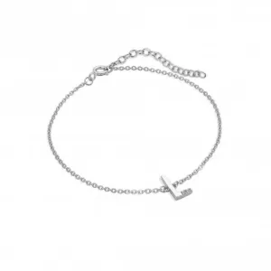 Hot Diamonds Sterling Silver Diamond Letter L Bracelet