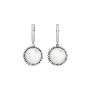 Hot Diamonds Sterling Silver Mother Of Pearl Circle Earrings
