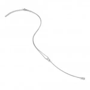 Hot Diamonds Sterling Silver White Topaz Tender Waterfall Marquise Necklace
