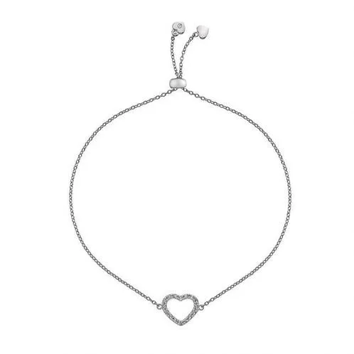 Hot Diamonds Striking Heart Sterling Silver Bracelet