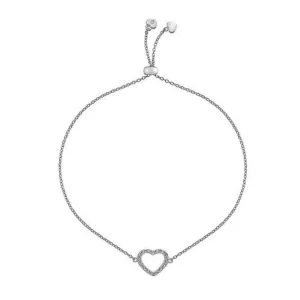 Hot Diamonds Striking Heart Sterling Silver Bracelet