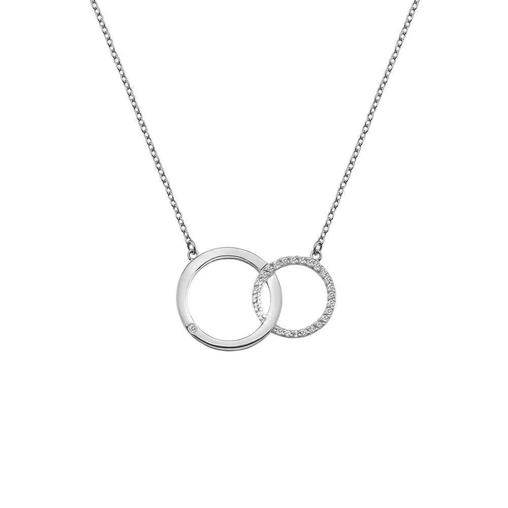 Hot Diamonds Striking Interlocking Circle Necklace