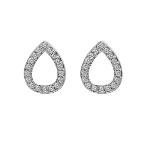 Hot Diamonds Striking Sterling Silver Diamond Teardrop Earrings D
