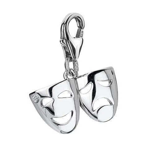 Hot Diamonds Theatre Mask Sterling Silver Charm