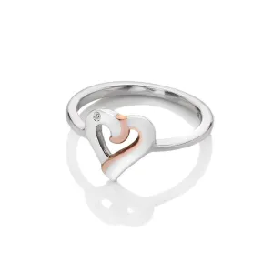 Hot Diamonds Together Sterling Silver Rose Gold Ring