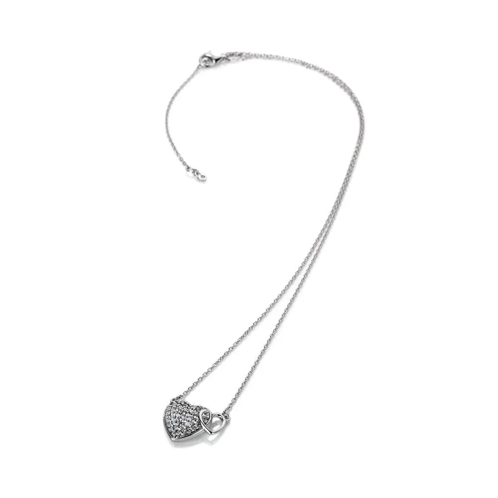 Hot Diamonds Togetherness Sterling Silver White Topaz Heart Locket D