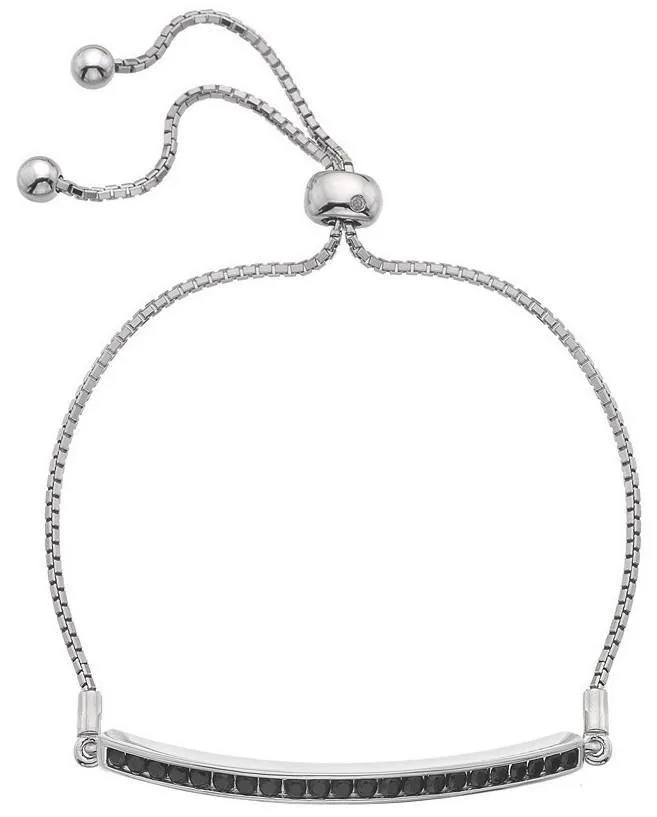 Hot Diamonds Trend Sterling Silver Black Zirconia Diamond Bracelet