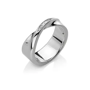 Hot Diamonds Twist Sterling Silver Ring D
