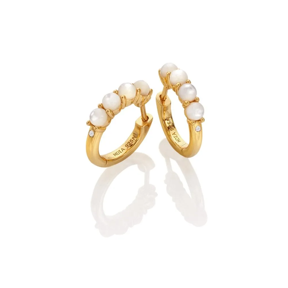 Hot Diamonds x Jac Jossa Calm Gold Plated Sterling Silver Huggies