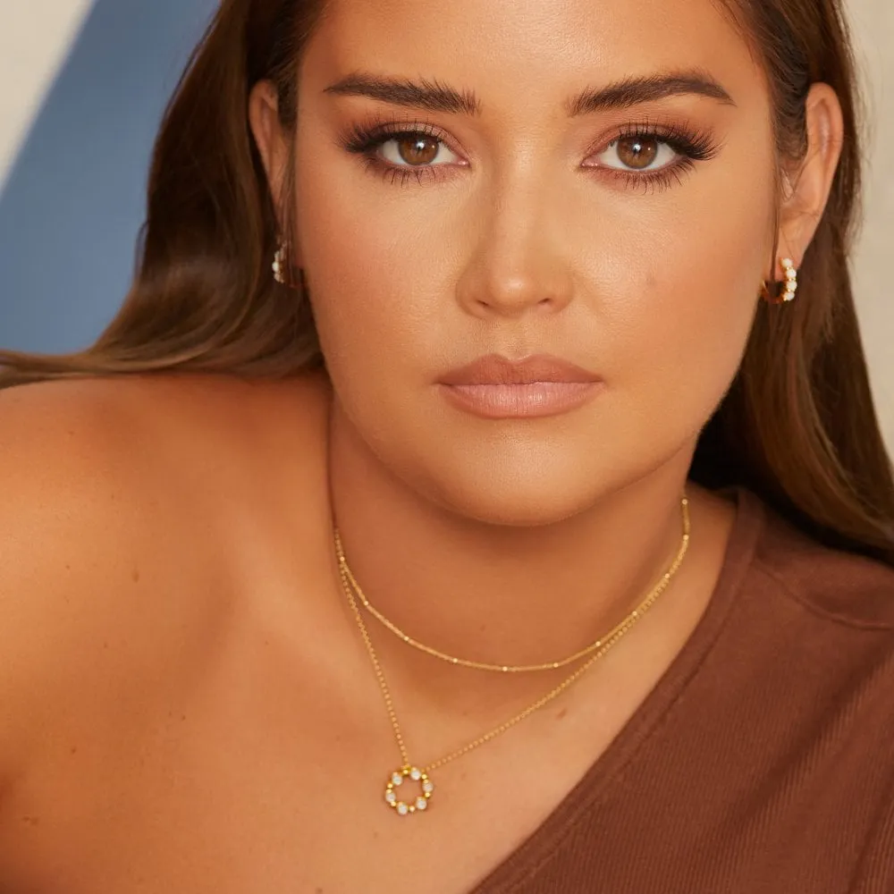 Hot Diamonds x Jac Jossa Calm Gold Plated Sterling Silver Huggies