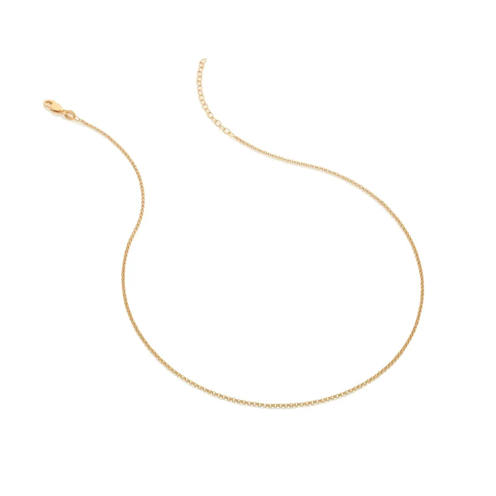 Hot Diamonds x Jac Jossa Embrace Gold Plated Sterling Silver Belcher Chain Necklace 40 - 45cm D