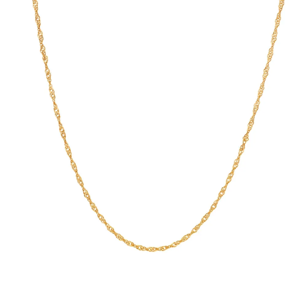 Hot Diamonds x Jac Jossa Embrace Gold Plated Sterling Silver Singapore Chain Necklace 45 - 50cm D