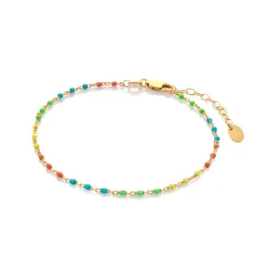 Hot Diamonds x Jac Jossa Gold Plated Sterling Silver Ocean Rainbow Bracelet D