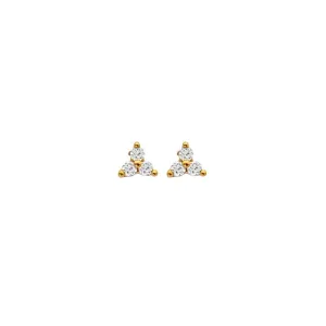Hot Diamonds x Jac Jossa Gold Plated Sterling Silver White Topaz Micro Stud Earrings
