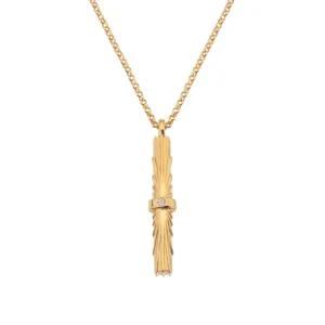 Hot Diamonds x Jac Jossa Hope Gold Plated Sterling Silver Vertical Bar Pendant D