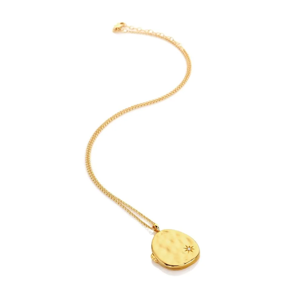 Hot Diamonds x Jac Jossa Lunar Gold Plated Sterling Silver Large Locket