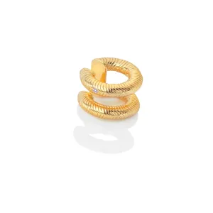 Hot Diamonds x Jac Jossa Spirit Gold Plated Sterling Silver Double Ear Cuff