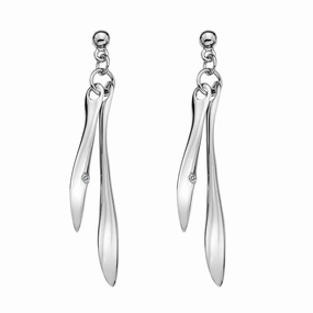 Hot Diamonds Earrings Aqua Drop Silver