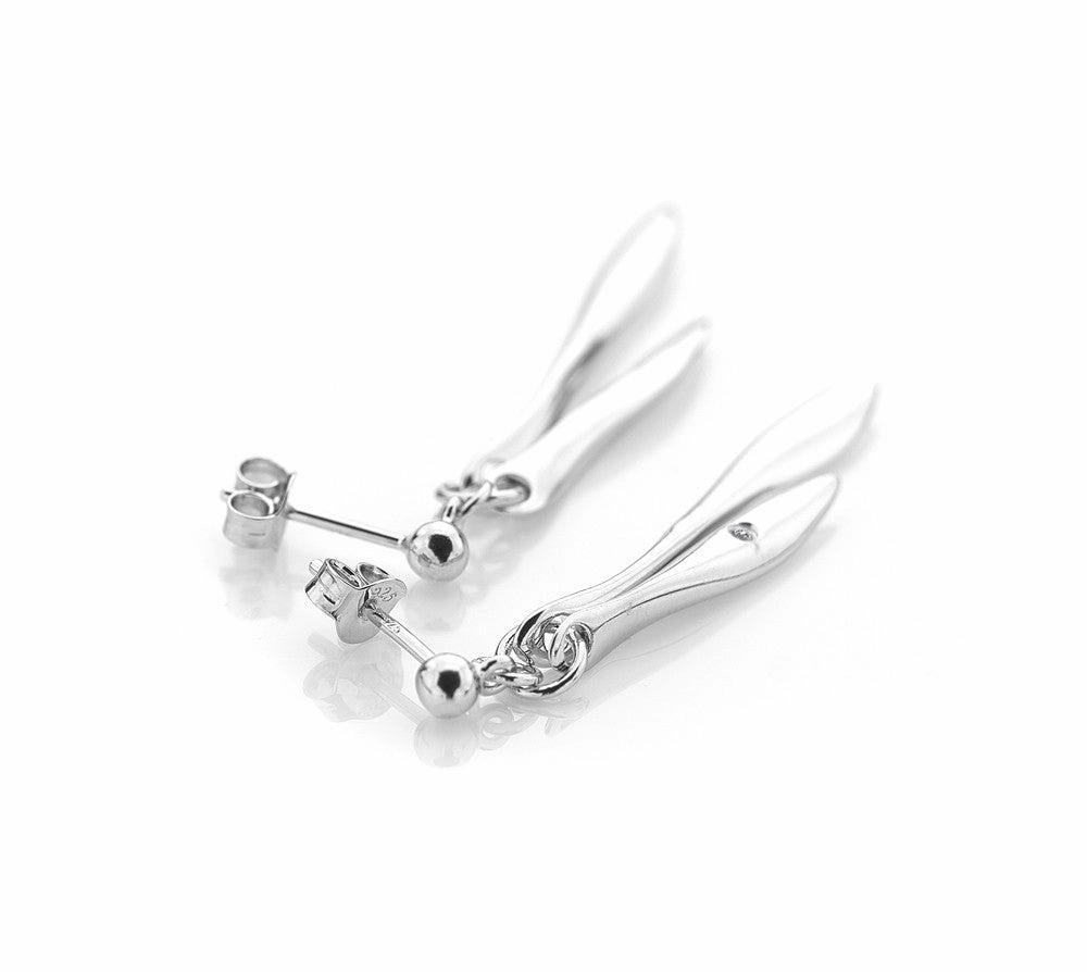 Hot Diamonds Earrings Aqua Drop Silver