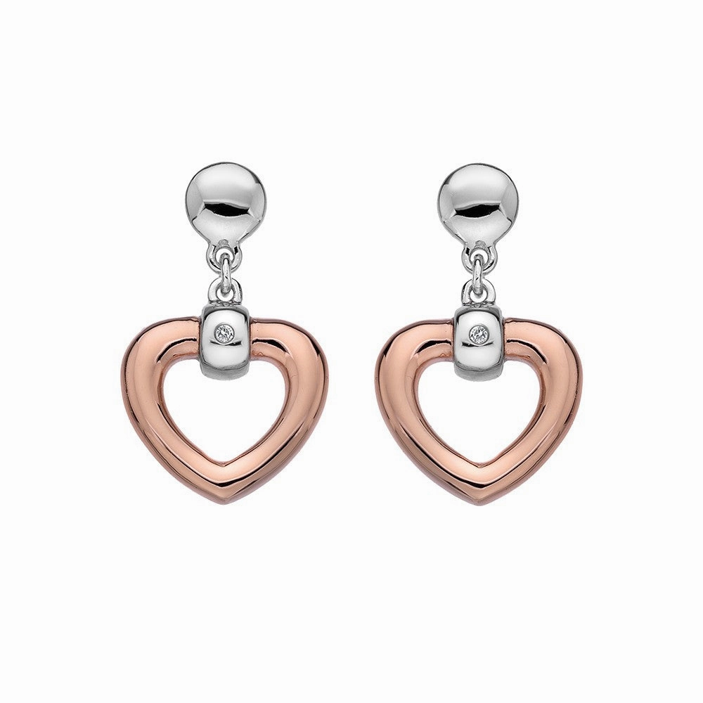 Hot Diamonds Earrings Just Add Love Bonded Heart Drop